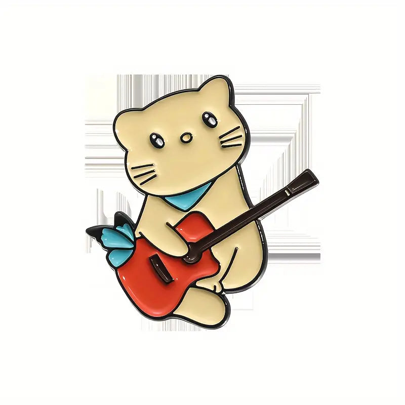 'Guitar Cat' Swifty Enamel Pin