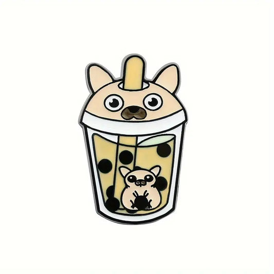 'Animal F Bubble Tea' Enamel Pin