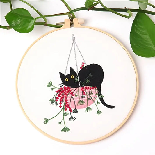 Naughty Kitty Embroidery Kit