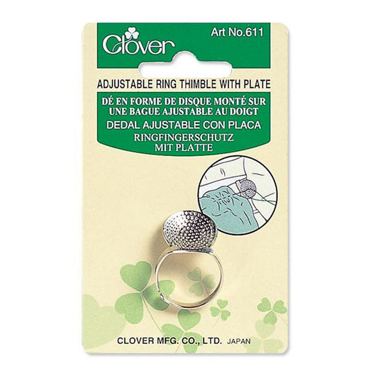 Clover - Adjustable Ring Thimble with Plate