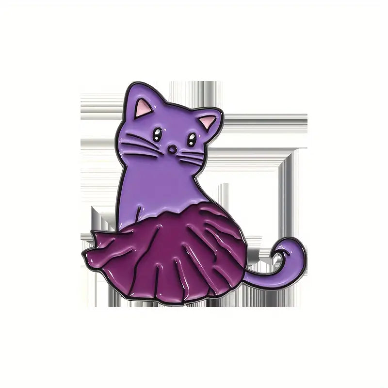 'Purple Cat with dress' Swifty Enamel Pin