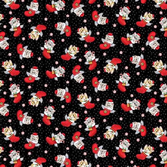 7008-99 Black - Tossed Cats