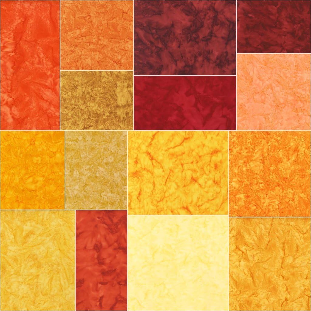 Artisan Batiks: Prisma Dyes, Lava Flow Color Story - Fat Quarter Bundble - 15pc