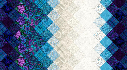 7651-37 Multi - 18 inch Cheater Quilt