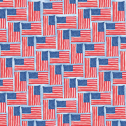 Liberty Barn - Allover Flag - Light Blue