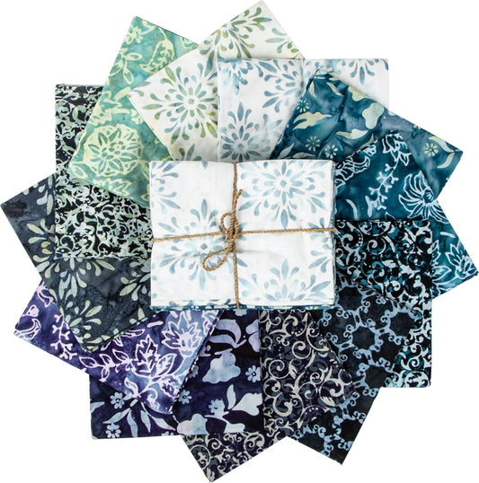 Expression Batiks Victorian Garden Fat Quarter Bundle A, 12 Pcs.