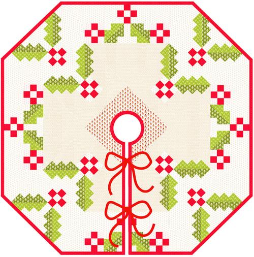 Holly Tree Skirt Fig Tree Pattern