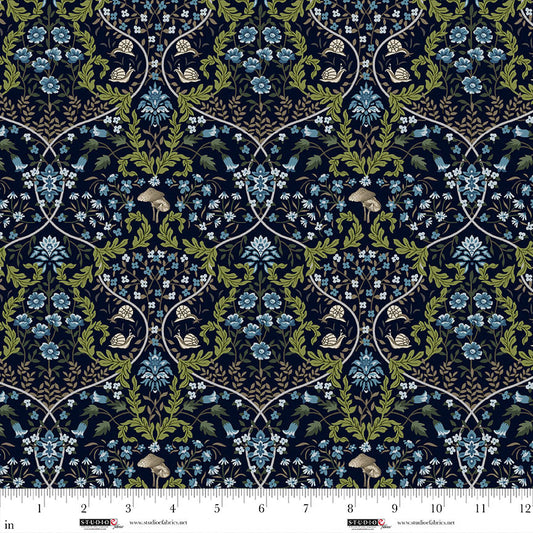Ashdown Forest - Ogee - Midnight Blue