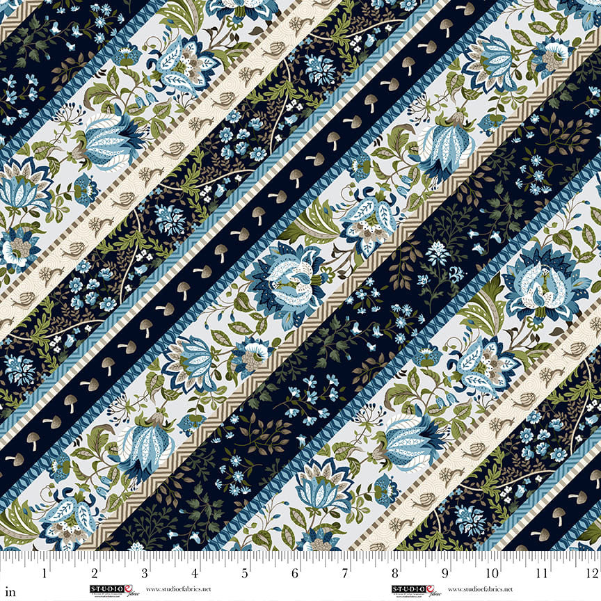 Ashdown Forest - Diagonal Stripe - Midnight Blue