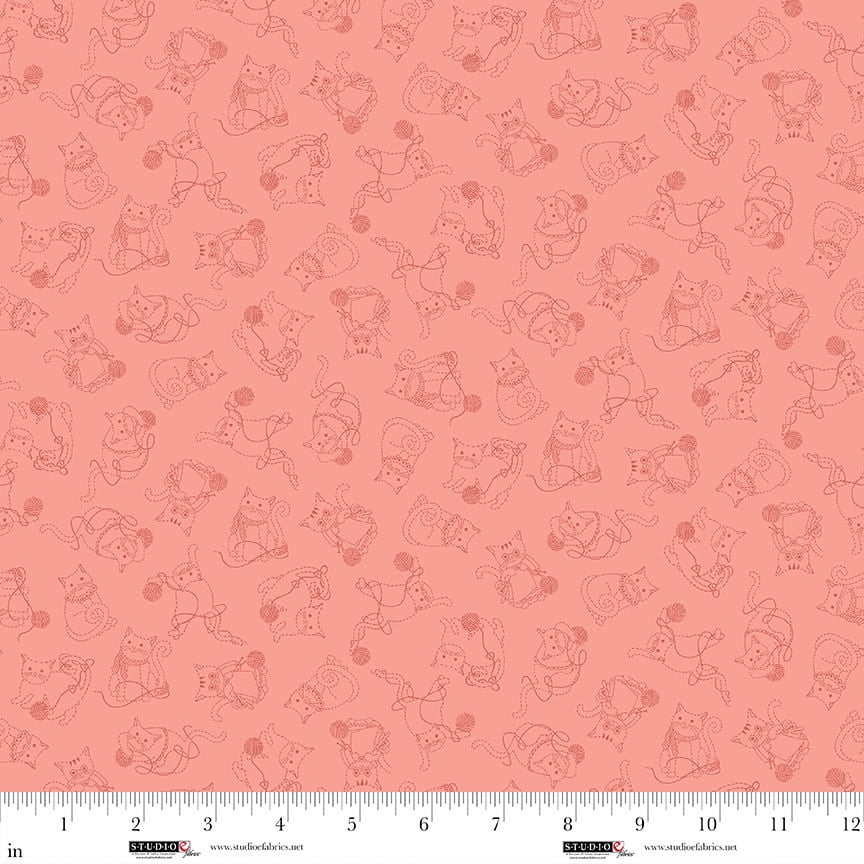 Knit 1, Purr 2 - Tone-On-Tone - Pink