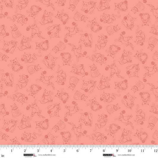 Knit 1, Purr 2 - Tone-On-Tone - Pink