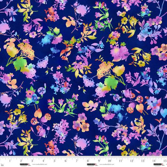 Butterfly Boutique - Floral Silhouette - Indigo