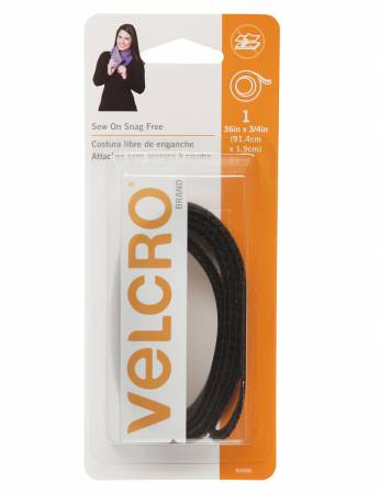 VELCRO® Brand Fastener Snag Free Strip Black 3/4in x 36in – Keaton Quilts