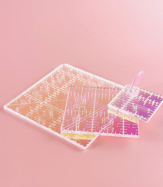 Mini Squares Set - Iridescent quilting rulers