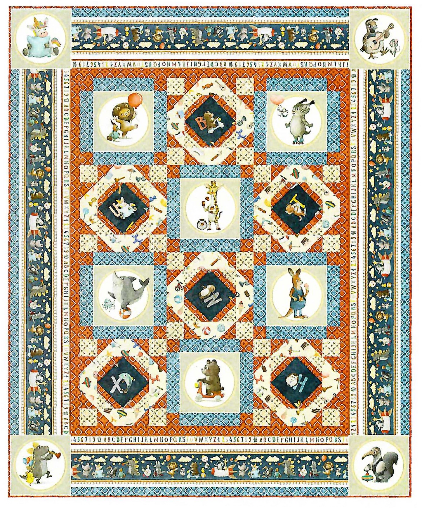 Animal Alphabet - Alpha Boxes Quilt Kit PT2038K