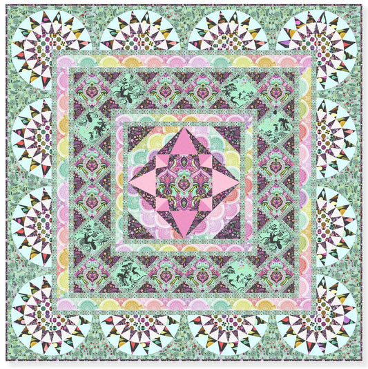 *Pre-order* Tula Pink - Amphibian Majesty Prince Charming Déjà Vu Quilt Kit - Fabric Only
