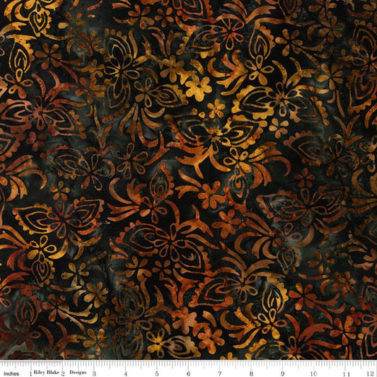 Expression Batiks Warm Rain Cinnamon Grove
