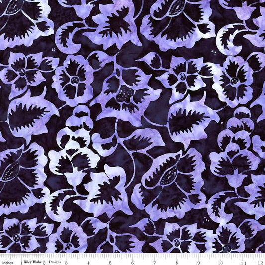 Expressions Batiks Radiant Flourish Moody Blues