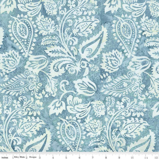 Batiks Decorator Style Steel Sapphire Paisley