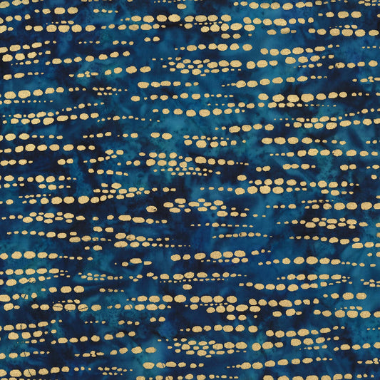 Michael Miller - Indigo Glimmer Batik w/Metallic