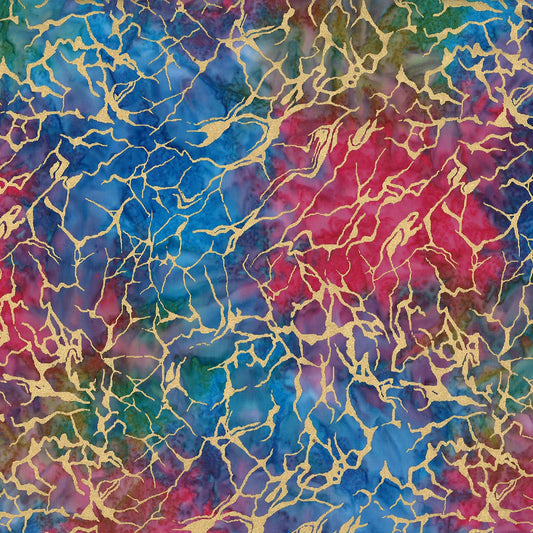 Michael Miller - Calypso Sea Water Batik w/Metallic