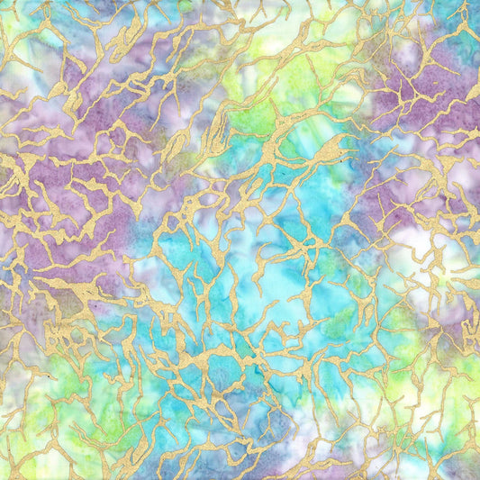 Michael Miller - Mist Sea Water Batik w/Metallic