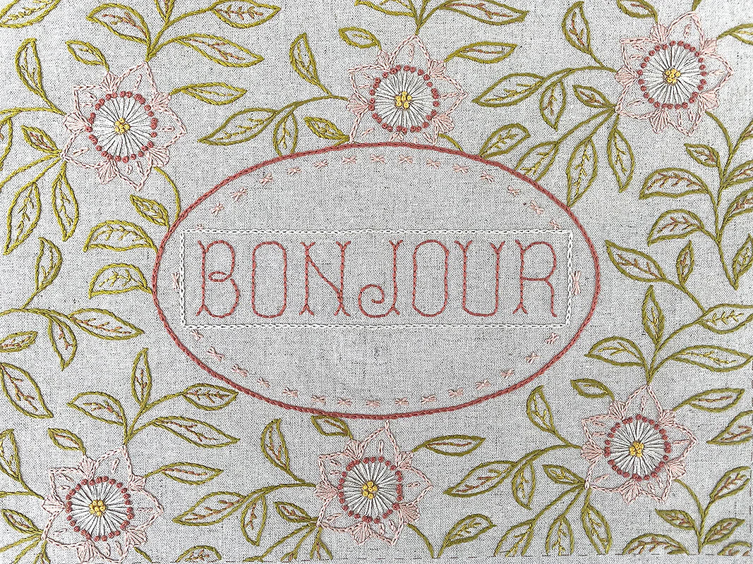 Broderie Bonheur De Jour Woad Embroidery Sampler