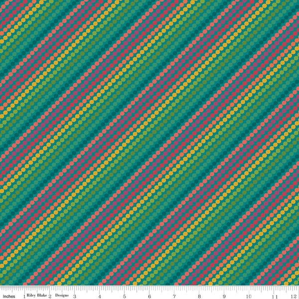 Market Street Rainbow Stripes Teal