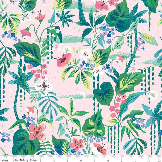 Forever Neverland Tropical Floral Pink