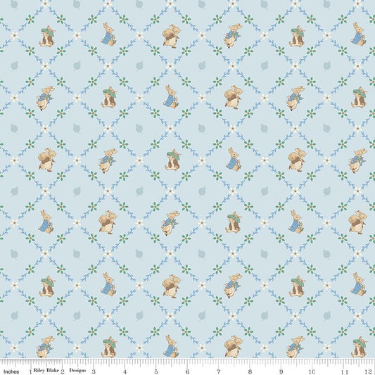 Peter Rabbit™ and Benjamin Bunny™ Lattice Blue