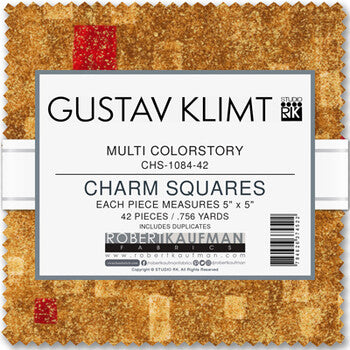 Gustav Klimt by Studio RK - Multi Colorstory 5" Charmpack