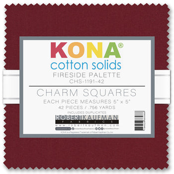 Kona Cotton - Fireside Palette - 5" Charm Pack