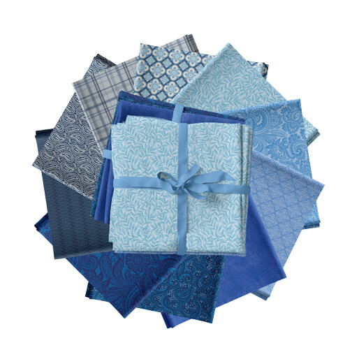 Color Elements Blue 10pc Fat Quarter Bundle