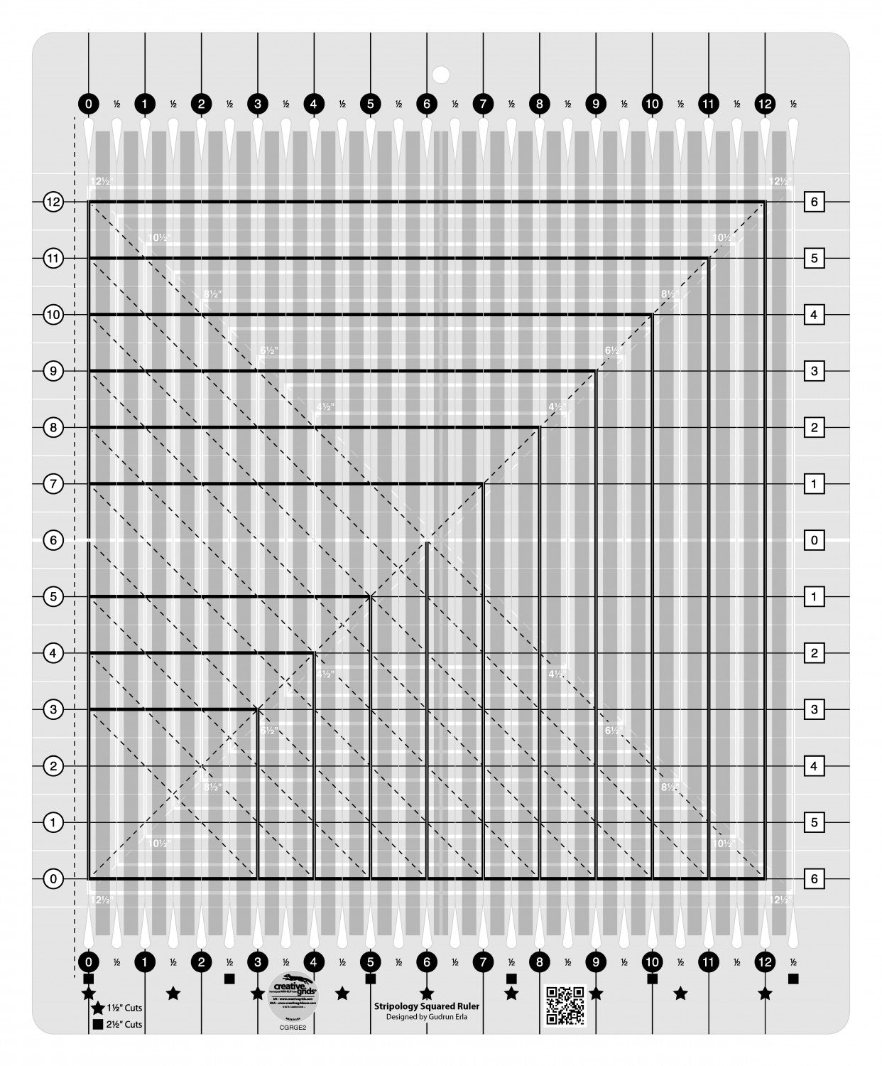 Creative Grids Stripology® Squared Quilt Ruler