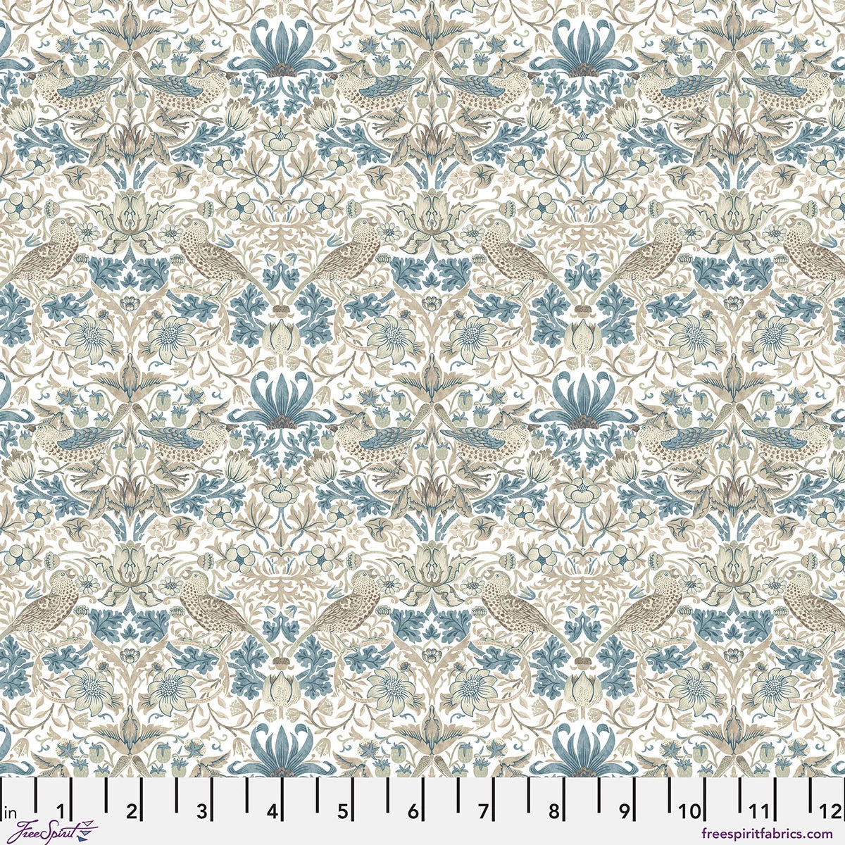 *Pre-order* Mini Strawberry Thief - Linen || Morden Cotton Lawn