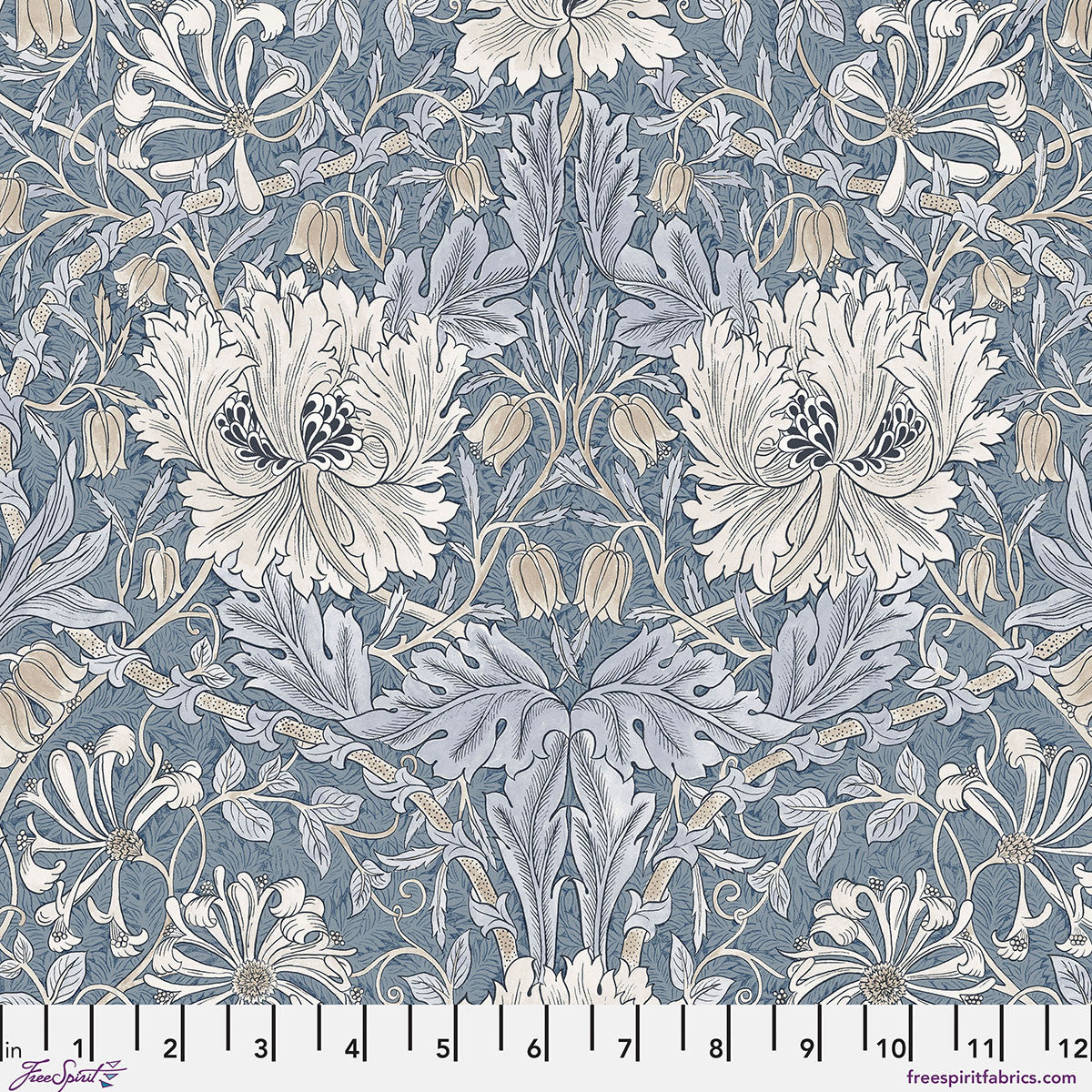 *Pre-order* SM Honeysuckle & Tulip - Indigo || Morden Cotton Lawn