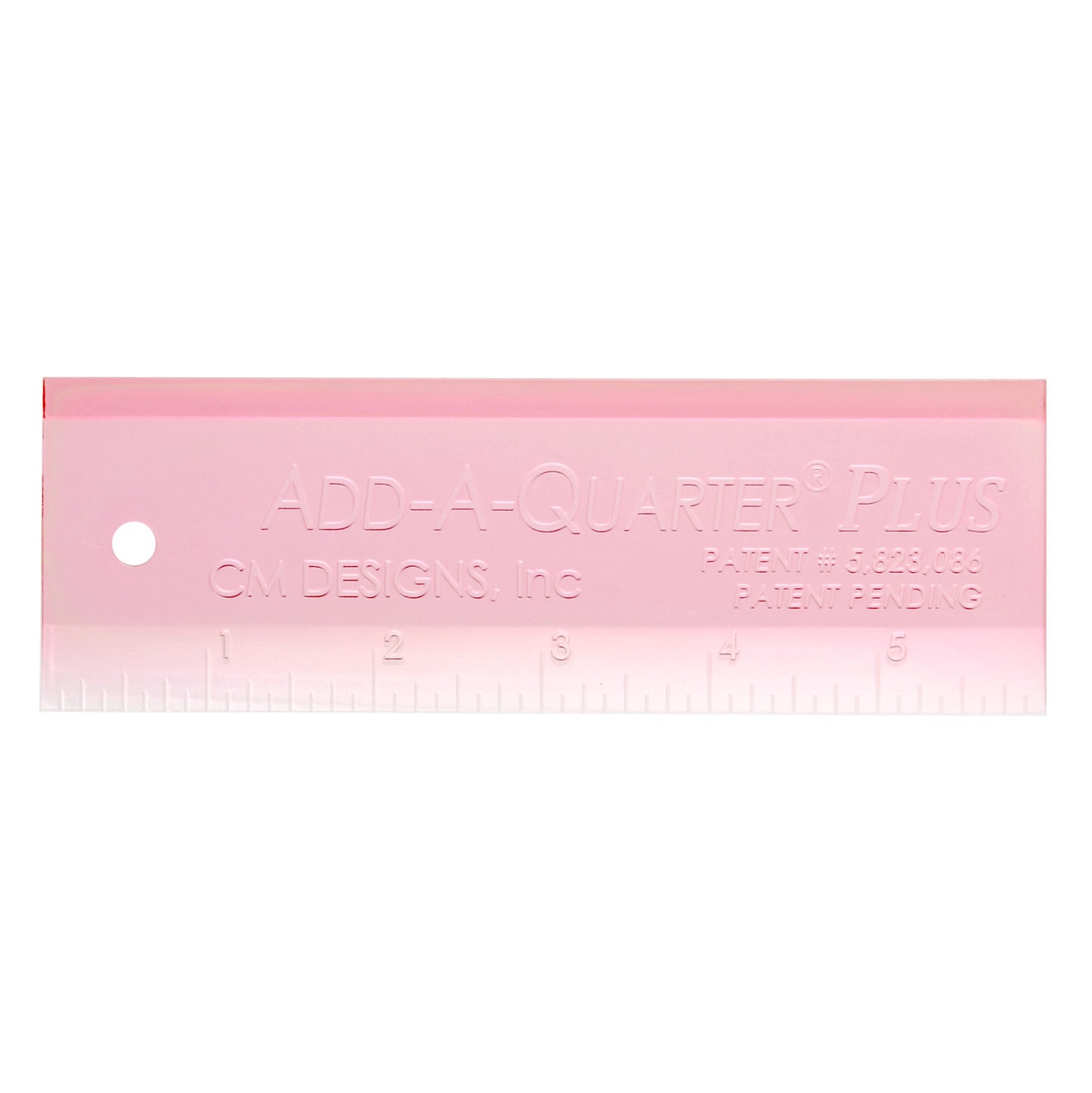 Add A-Quarter Ruler 6in Plus Pink
