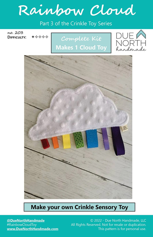Rainbow Cloud Crinkle Toy Kit
