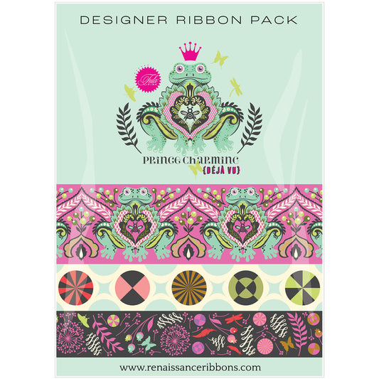 *Pre-order* Tula Pink - Prince Charming DJV - 3 Ribbon Design Pack || Prince Charming Déjà Vu