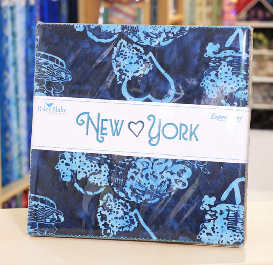 Batiks New York Shop Hop 10 Inch Stacker, 42 Pcs.