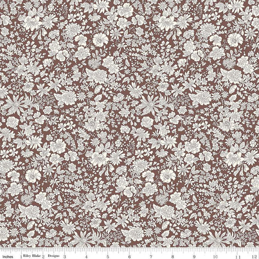 Chocolate - Emily Belle - Liberty of London quilting cotton