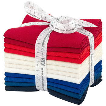 Kona Cotton - Patriotic Palette - Fat Quarter Bundle 12pcs