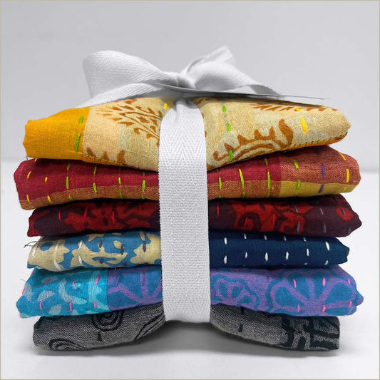 Kantha Fat Quarter Bundle, 6pcs