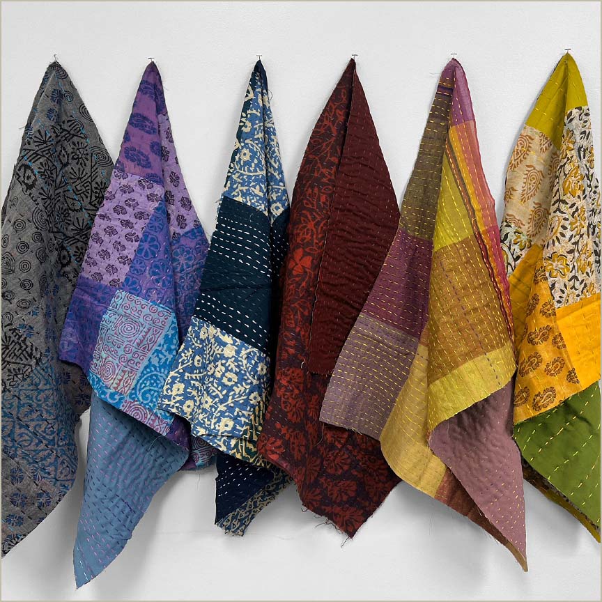 Kantha Fat Quarter Bundle, 6pcs