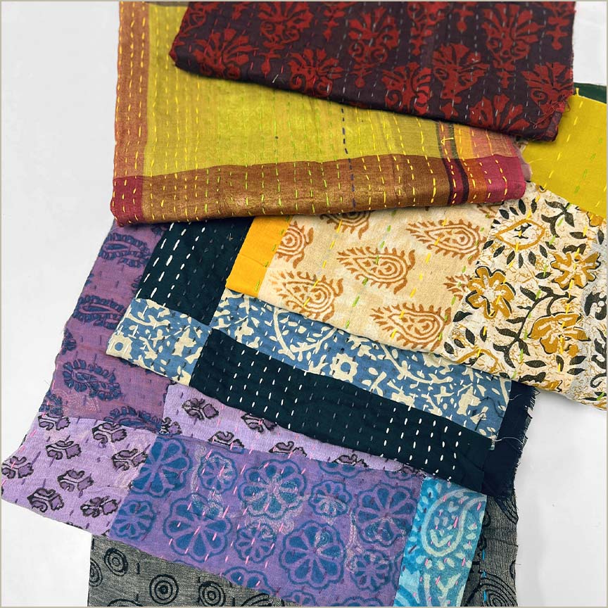Kantha Fat Quarter Bundle, 6pcs