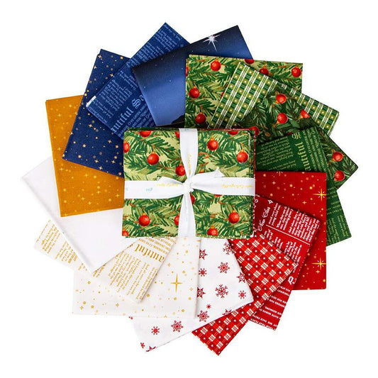 Christmas Wishes Fat Quarter Bundle, 15 Pcs.