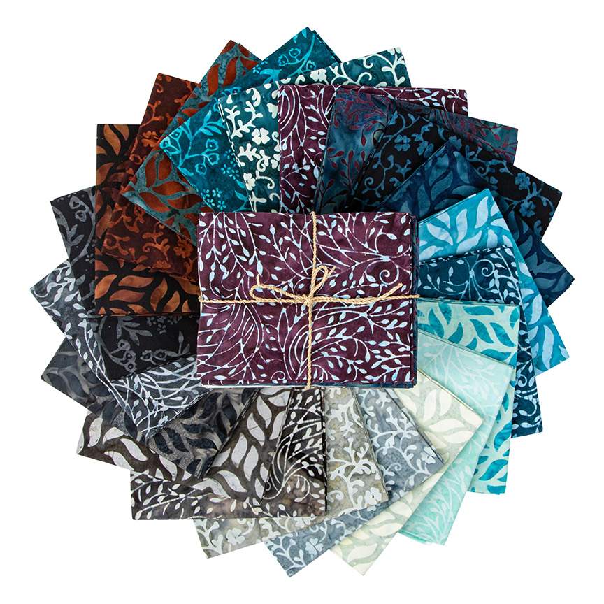 Expressions Batiks Divine Vines Fat Quarter Bundle, 21 Pcs.