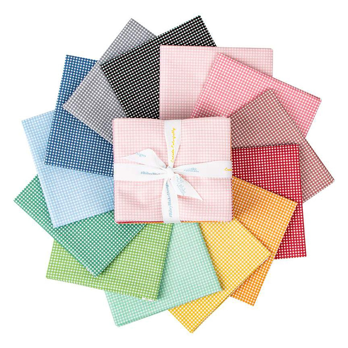 Micro Gingham Fat Quarter Bundle, 13 Pcs.