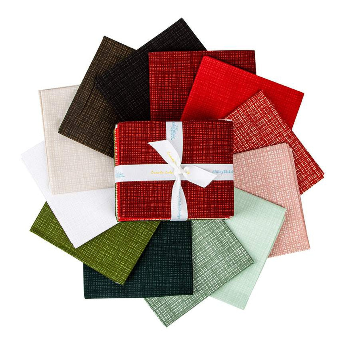 Texture Christmas Fat Quarter Bundle, 12 Pcs.