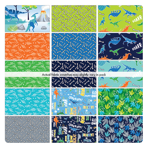 Glow-o-saurus 15 pc  Fat Quarter Bundle